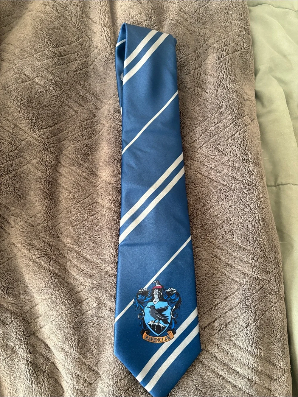 Harry Potter Ravenclaw Blue and White Crest Tie